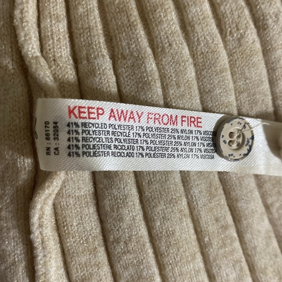 Anthropologie Daily Practice women XS Bell-Sleeve Sweater Beige Knit y2k casual - Picture 13 of 15